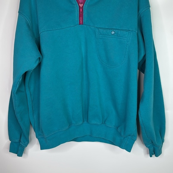 Vintage Columbia Blue Pullover Sweatshirt Ladies Large - Picture 3 of 9